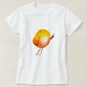 Fågelfärgen Cute gult T Shirt