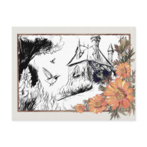 Fågelfärgkort | Paintable Postcards