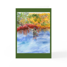 Fågelfiskares vattenfärg + färg hösten