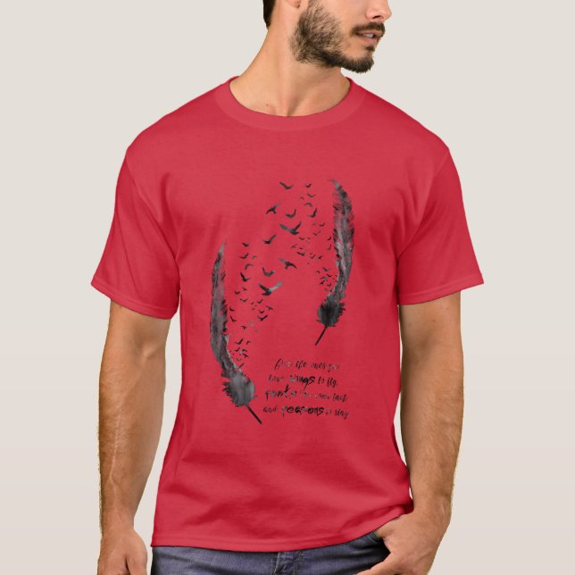 Fågelfjädervänner T Shirt (Framsida)