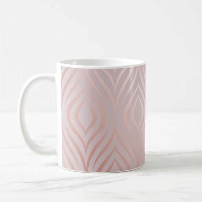 Fågelfjädrar från ro guld, vintage kaffemugg (Vänster)