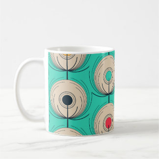 Fågelfjädrar: Ivory Blue Fantasy. Kaffemugg