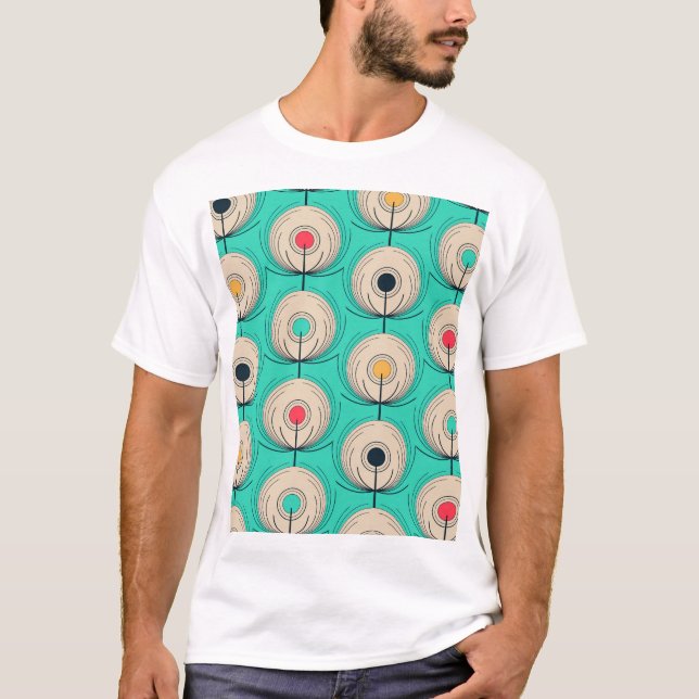 Fågelfjädrar: Ivory Blue Fantasy. T Shirt (Framsida)