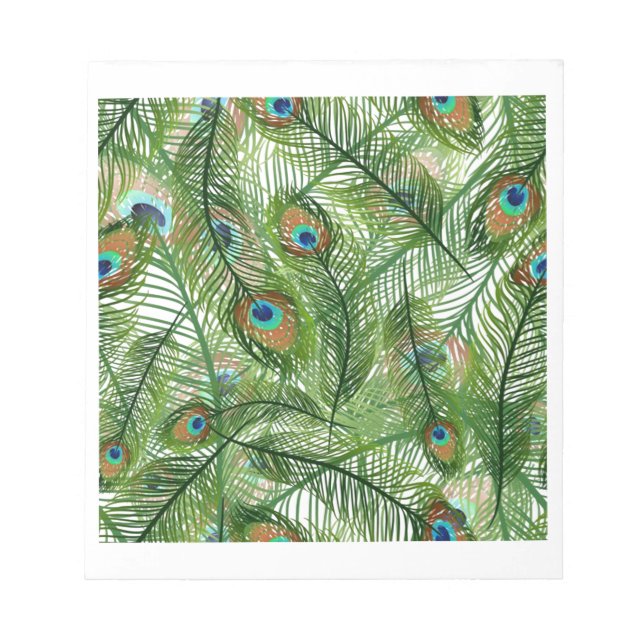 Fågelfjädrar mönster anteckningsblock (Framsida)