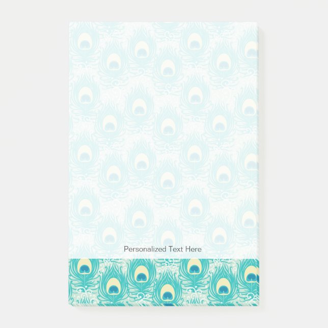 Fågelfjädrar mönster post-it block (Framsida)