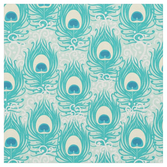 Fågelfjädrar mönster tyg (Närbild)