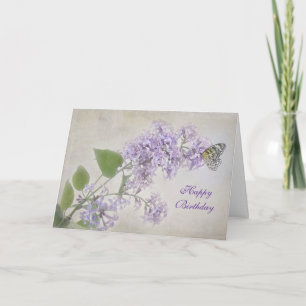 Fågelfjäril på Lilac Kort