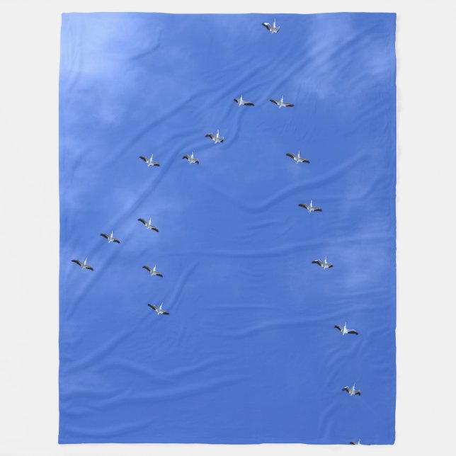 Fågelflock Fleecefilt (Framsidan)