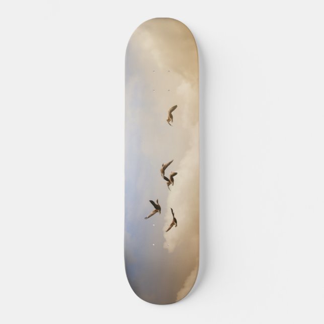 Fågelflock i Flykt Mini Skateboard Bräda 18,5 Cm (Framsida)