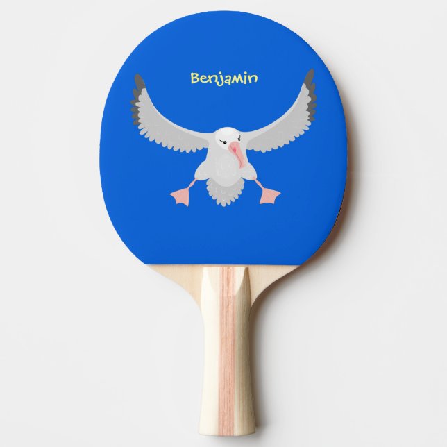 Fågelflygande tecknad för Cute albatross Pingisracket (Framsidan)
