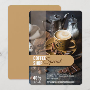 Fågelflygare för kaffebutiker inbjudningar