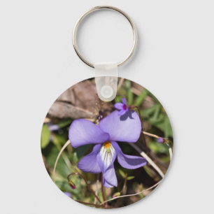 Fågelfot Violet w/ Bluets Nyckelring