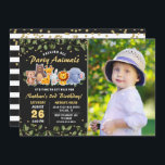 Fågelfoto för Cute Animal Friends Zoo Party Inbjudningar<br><div class="desc">Fotoinbjudan för matning av jute på djurvänner Zoo Party på födelsedagen</div>