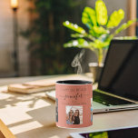 Fågelfotobästa vänner namn terracotta jord mugg<br><div class="desc">En gåva från vänner för en kvinnas 21:a födelsedag, som firar hennes liv med tre av dina foton av henne, hennes vänner, familj, intresse eller husdjur. Anpassa och lägg till namn, 21 år och namn. En terracotta, brun jordbotten med färgad. Hennes namn är skrivet med ett modernt handskript i stil...</div>