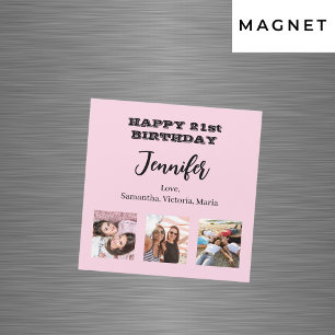 Fågelfotobästa vänner rosa magnet