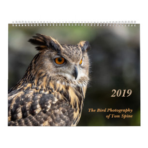 Fågelfotografin av kalendern för Tom inbindnings Kalender