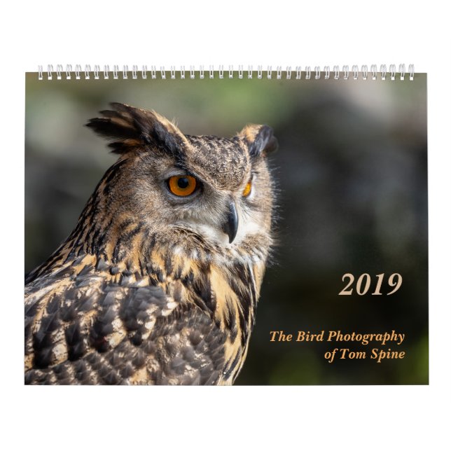 Fågelfotografin av kalendern för Tom inbindnings~ Kalender (Omslag)