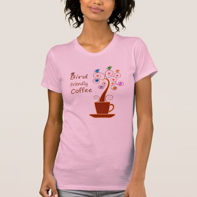 Fågelfriendly Coffee T Shirt (Framsida)