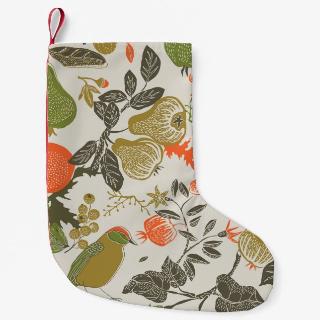 Fågelfrukten Garden: Sömlös Liten Julstrumpa (Framsidan)