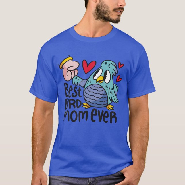 Fågelgåva från mamma kärlek i mors dag t shirt (Framsida)