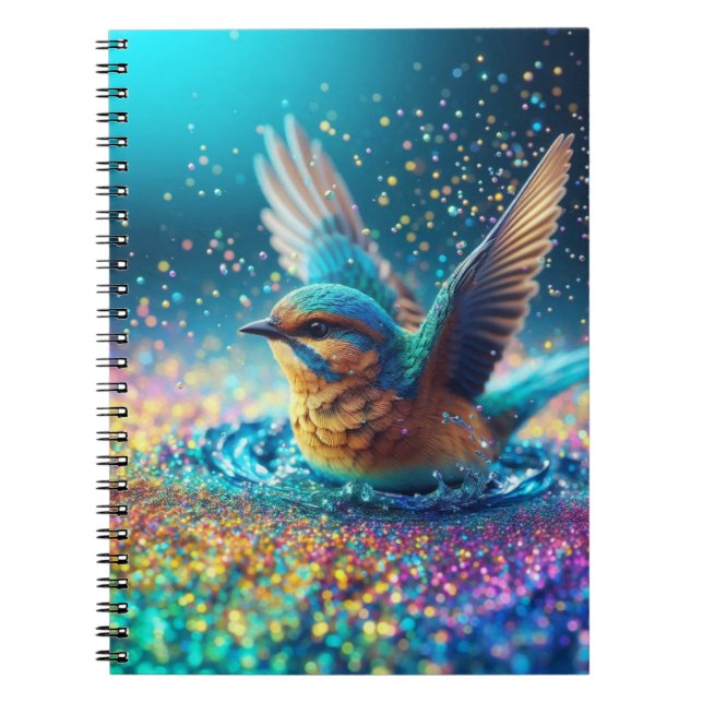 Fågelglitter Anteckningsbok (Framsidan)