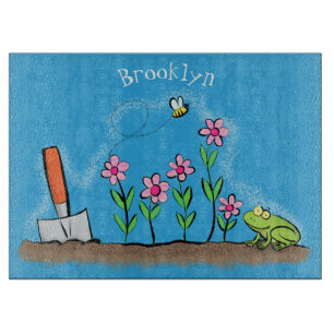 Fågelgroda och bin i trädgårdsodling, illustration