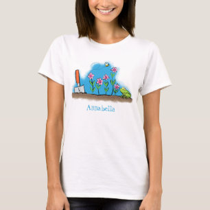 Fågelgroda och bin i trädgårdsodling, illustration t shirt