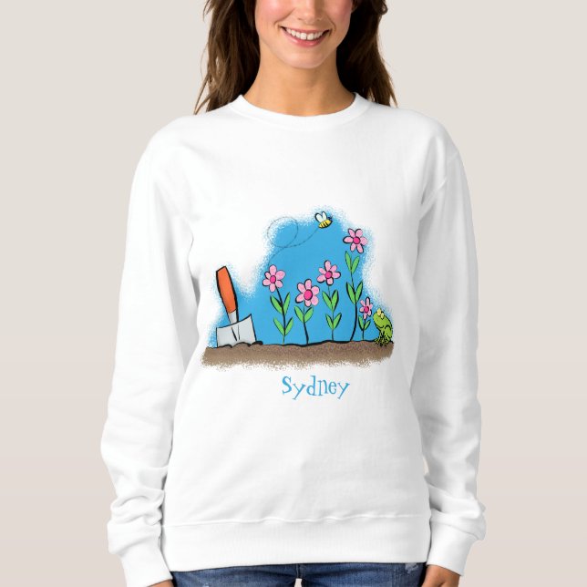 Fågelgroda och bin i trädgårdsodling, illustration t shirt (Framsida)