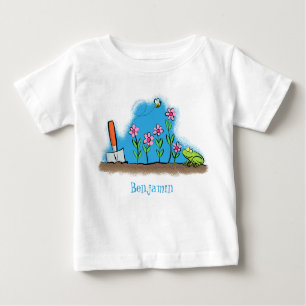 Fågelgroda och bin i trädgårdsodling, illustration t shirt