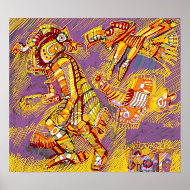 Fågelgud före Colombia Poster (Framsidan)