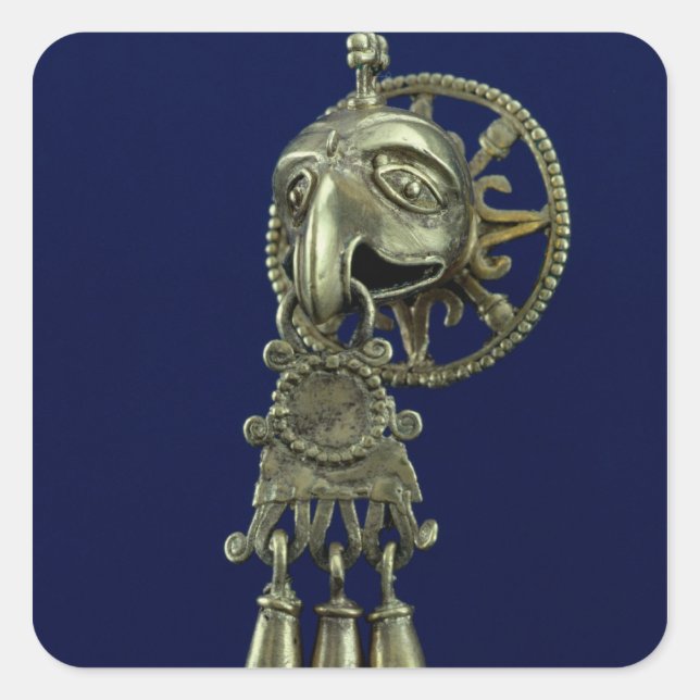 Fågelguds lock fyrkantigt klistermärke (Framsida)