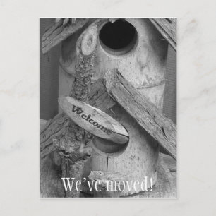 Fågelhus - Flyttkort Meddelande Vykort