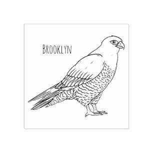 Fågelillustration av tecknad av fruktfalk stämpel