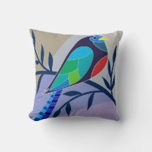 Fågelillustration Decorative Pillow