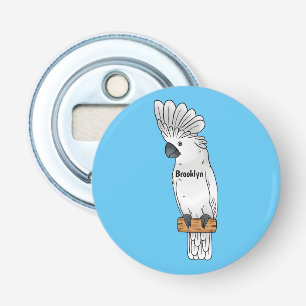 Fågelillustration för tecknad av paraplycockatoo flasköppnare