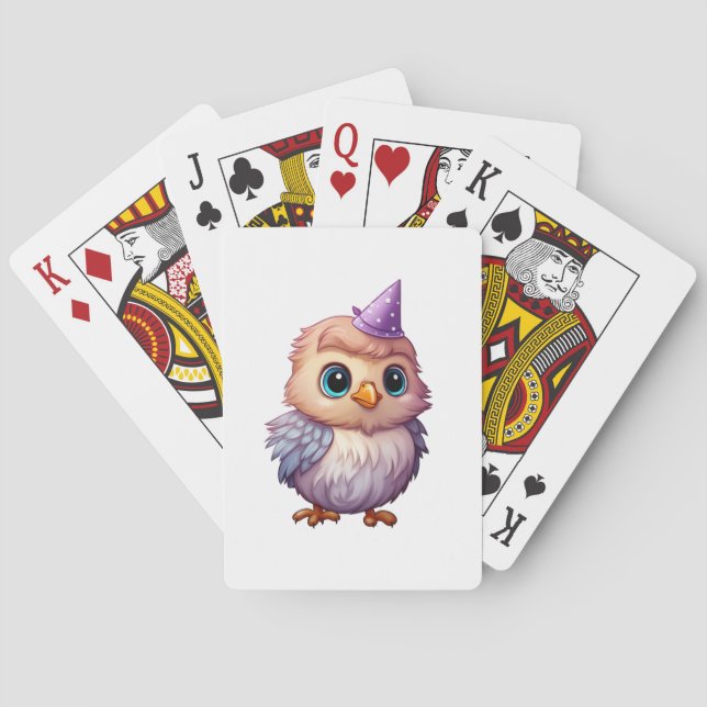 Fågelillustration för tecknad casinokort (Baksidan)