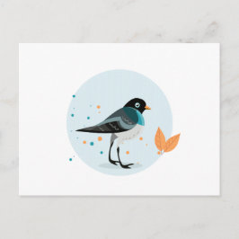 Fågelillustration - Hösten färg Vykort