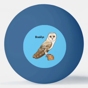 Fågelillustration i Barn uggla tecknad Pingisboll