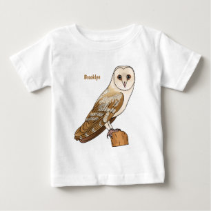 Fågelillustration i Barn uggla tecknad T Shirt