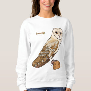 Fågelillustration i Barn uggla tecknad T Shirt