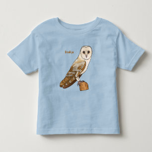 Fågelillustration i Barn uggla tecknad T Shirt