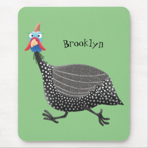 Fågelillustration med tecknaden Guineafowl Musmatta