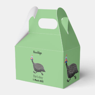 Fågelillustration med tecknaden Guineafowl Presentaskar