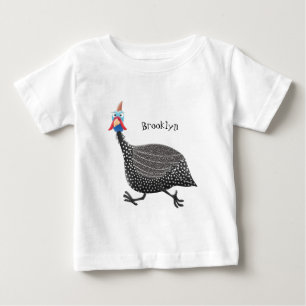 Fågelillustration med tecknaden Guineafowl T Shirt