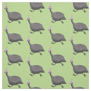 Fågelillustration med tecknaden Guineafowl Tyg