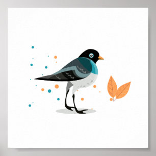Fågelillustration Poster