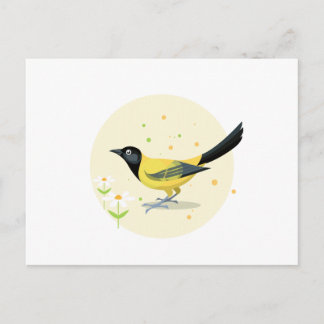 Fågelillustration Vykort