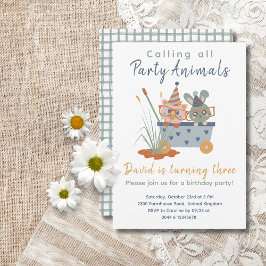 Fågelinbjudan till Cute Kids Party Inbjudningar