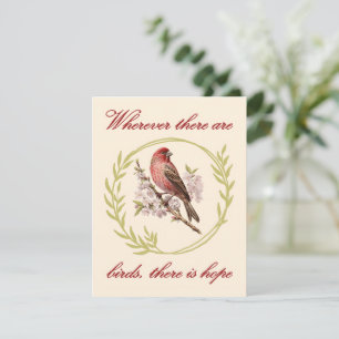Fågelinspirationsoffert, fåglarnas Blommigt Julkort