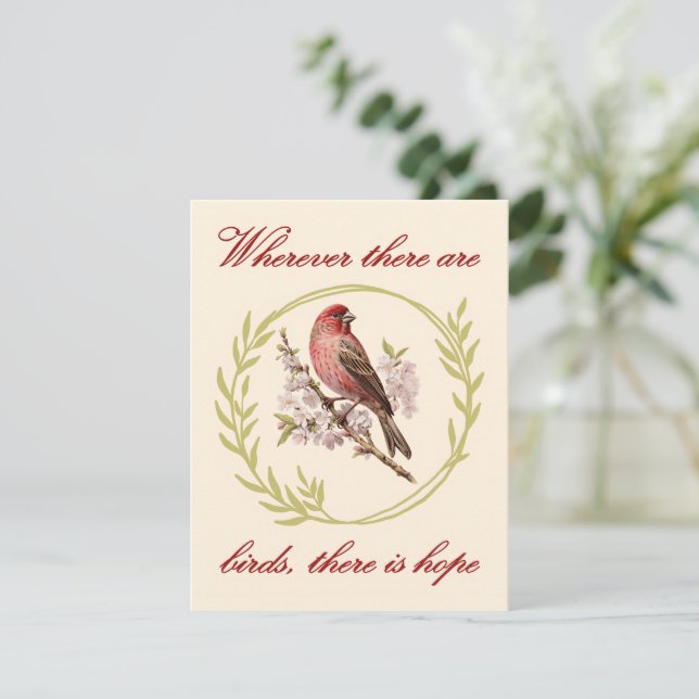 Fågelinspirationsoffert, fåglarnas Blommigt Julkort (Stående Fram)